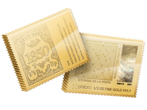 GOLDEN STAMP - First Swiss federal stamp 1/2oz - 2025