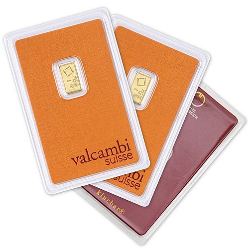 Beispiel eines Goldbarren 1 g - LBMA-zertifizierter Hersteller