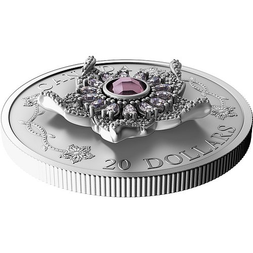 Vorderseite der Silber 'Williamson-Diamantbrosche' 1 oz - Matte Proof 2025