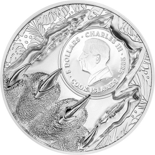 Rückseite Silber King of the East - Tiger 1 oz PP - Ultra High Relief