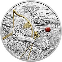 Médaille en argent Mythes et légendes suisses - Guillaume Tell 2 oz - Haut Relief 2025