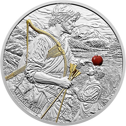 Silver Swiss Myths and Legends – William Tell 2 oz – High Relief 2025