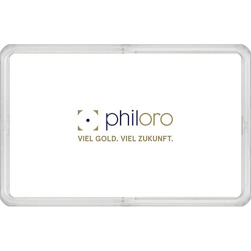 Rückseite des Goldbarren 0,5 g – philoro Geschenkkarte „Festlicher Glanz“