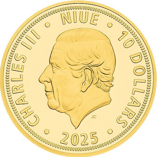 Rückseite der Gold Tschechischer Löwe 1/4 oz - PP - 2025 (inkl. Etui und COA)