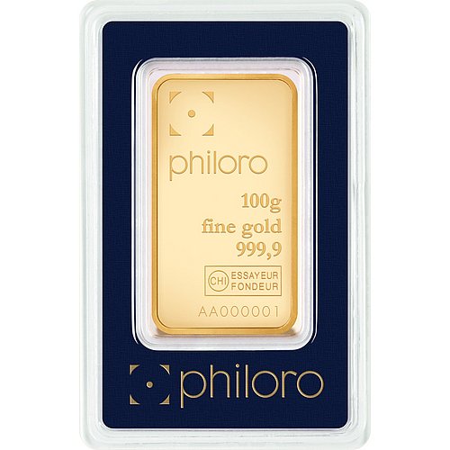 Lingotto d’oro 100 g philoro - Prima pagina